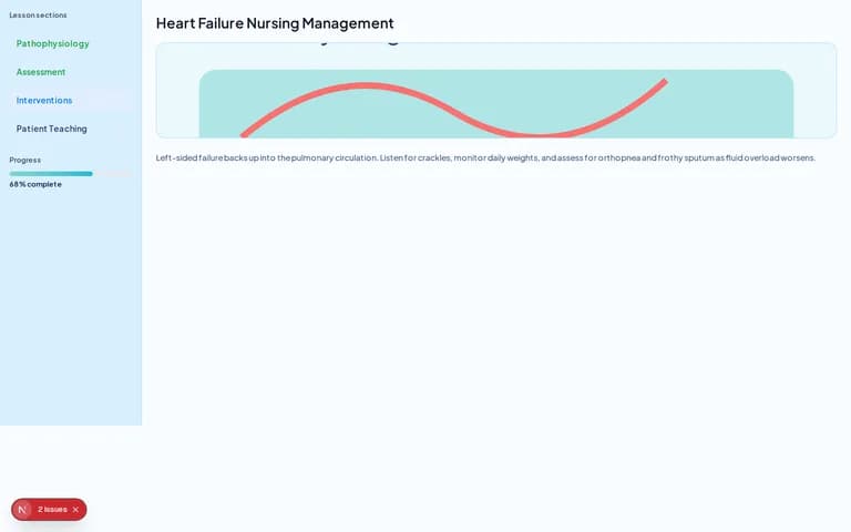 NurseNest lesson detail screenshot